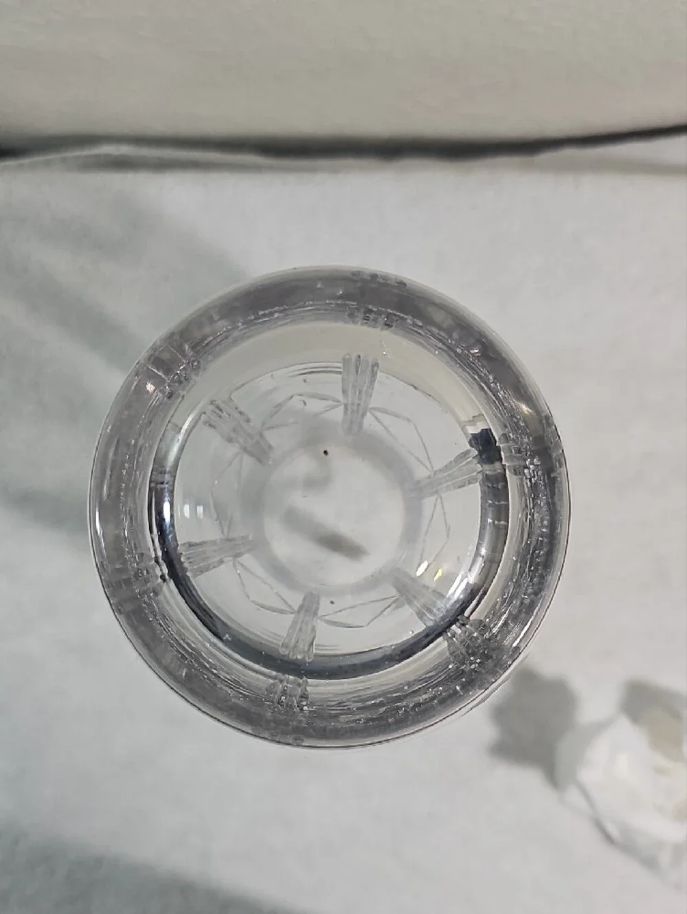 Vintage Crystal Cut Glass Vase Geometric Cuts Over 5 Pounds 11